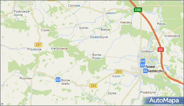 mapa Borów Polski, Borów Polski na mapie Targeo