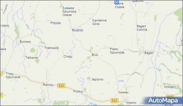 mapa Bruk gmina Dzierzgoń, Bruk gmina Dzierzgoń na mapie Targeo