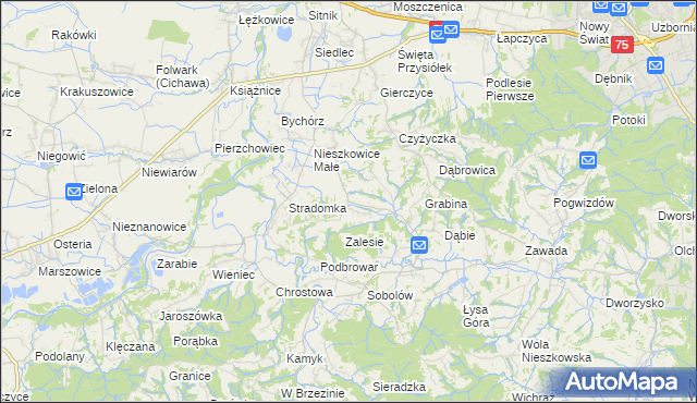 mapa Buczyna gmina Bochnia, Buczyna gmina Bochnia na mapie Targeo
