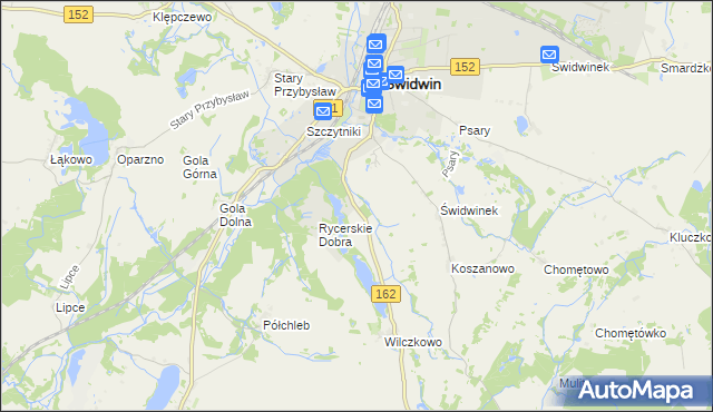 mapa Buczyna gmina Świdwin, Buczyna gmina Świdwin na mapie Targeo