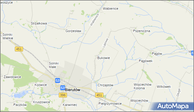 mapa Bukowie gmina Wilków, Bukowie gmina Wilków na mapie Targeo