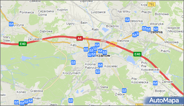 mapa Chrzanów, Chrzanów na mapie Targeo