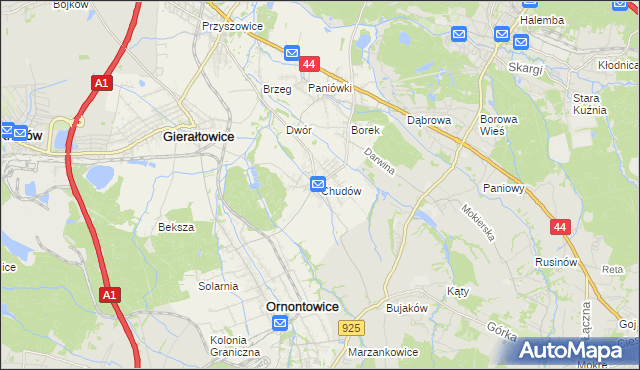 mapa Chudów, Chudów na mapie Targeo
