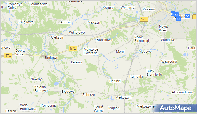 mapa Czajki gmina Nasielsk, Czajki gmina Nasielsk na mapie Targeo