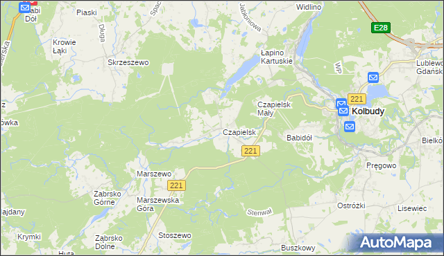 mapa Czapielsk, Czapielsk na mapie Targeo