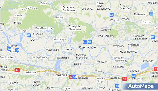 mapa Czernichów powiat krakowski, Czernichów powiat krakowski na mapie Targeo