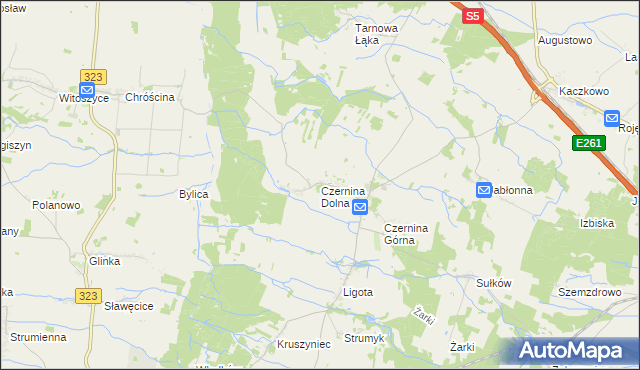 mapa Czernina Dolna, Czernina Dolna na mapie Targeo