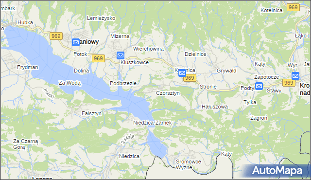 mapa Czorsztyn, Czorsztyn na mapie Targeo