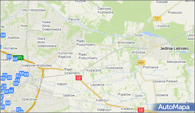 mapa Dawidów gmina Jedlnia-Letnisko, Dawidów gmina Jedlnia-Letnisko na mapie Targeo