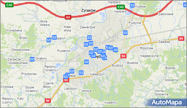 mapa Dębicy, Dębica na mapie Targeo