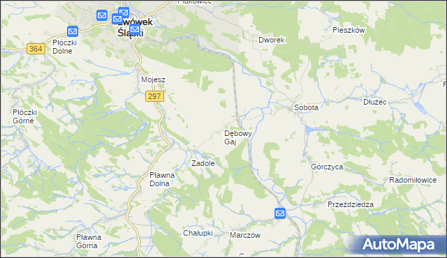 mapa Dębowy Gaj, Dębowy Gaj na mapie Targeo