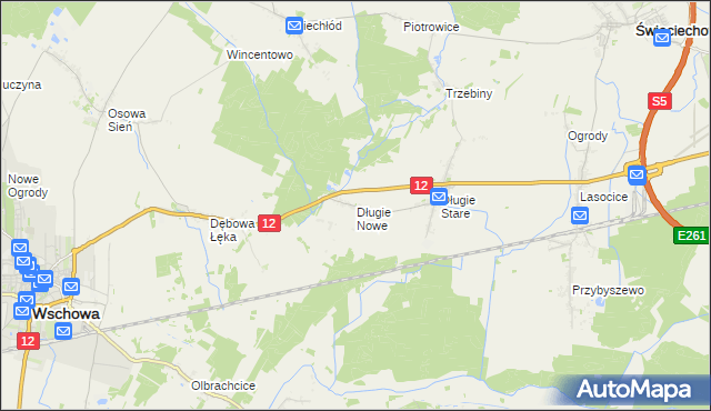 mapa Długie Nowe, Długie Nowe na mapie Targeo
