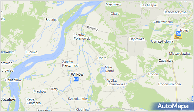 mapa Dobre gmina Wilków, Dobre gmina Wilków na mapie Targeo