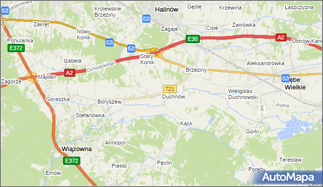 mapa Duchnów, Duchnów na mapie Targeo