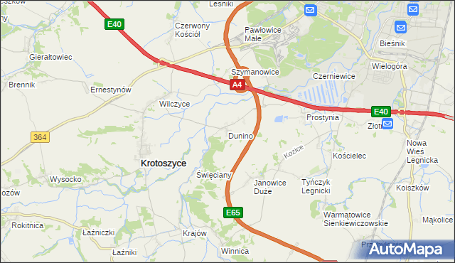 mapa Dunino, Dunino na mapie Targeo
