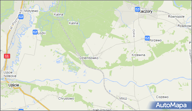 mapa Dziembowo, Dziembowo na mapie Targeo