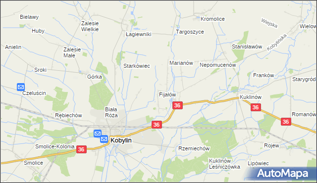 mapa Fijałów, Fijałów na mapie Targeo