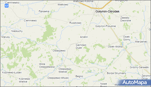 mapa Garnowo Duże, Garnowo Duże na mapie Targeo