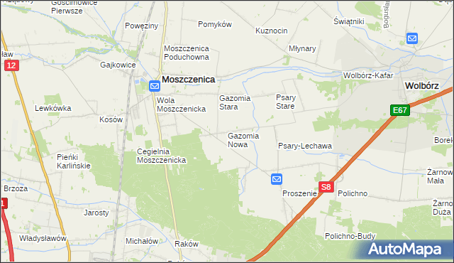 mapa Gazomia Nowa, Gazomia Nowa na mapie Targeo
