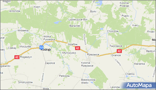 mapa Gembartówka, Gembartówka na mapie Targeo