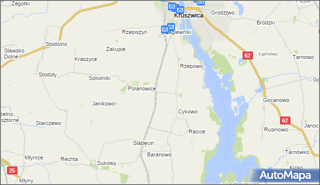 mapa Giżewo, Giżewo na mapie Targeo