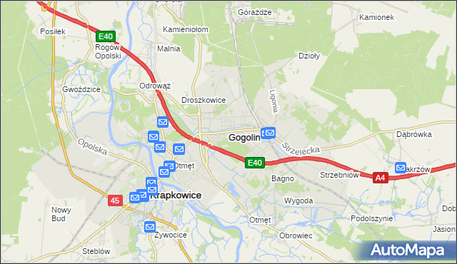 mapa Gogolin powiat krapkowicki, Gogolin powiat krapkowicki na mapie Targeo
