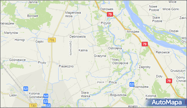 mapa Grażyna, Grażyna na mapie Targeo