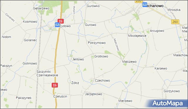mapa Grotkowo, Grotkowo na mapie Targeo