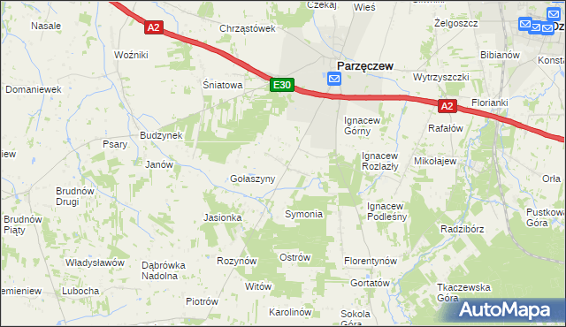 mapa Ignacew Folwarczny, Ignacew Folwarczny na mapie Targeo