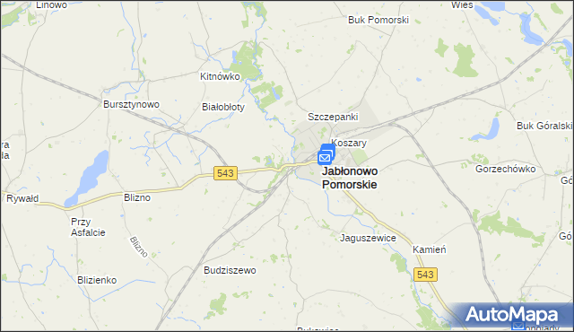 mapa Jabłonowo-Zamek, Jabłonowo-Zamek na mapie Targeo