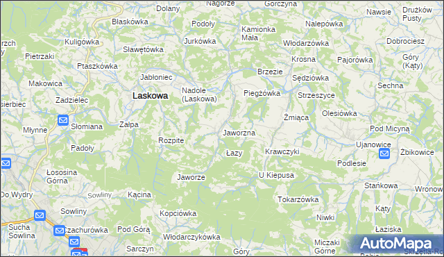 mapa Jaworzna, Jaworzna na mapie Targeo