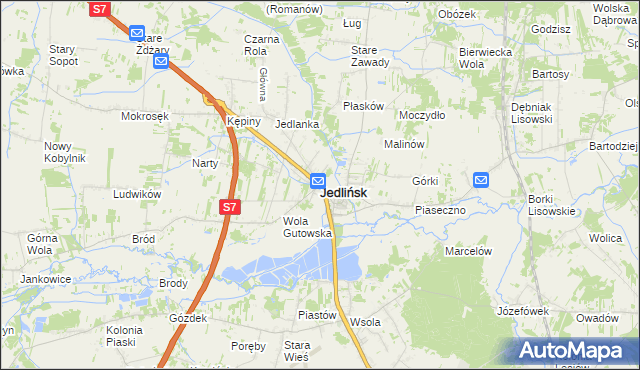 mapa Jedlińsk, Jedlińsk na mapie Targeo