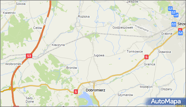 mapa Jugowa, Jugowa na mapie Targeo