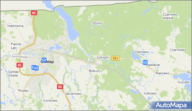 mapa Jurkiszki, Jurkiszki na mapie Targeo