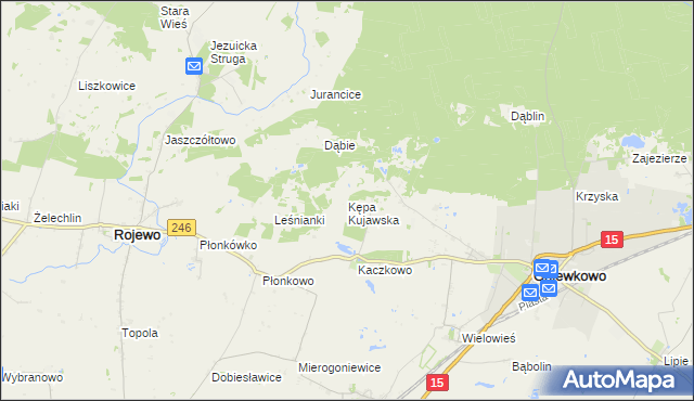 mapa Kępa Kujawska, Kępa Kujawska na mapie Targeo