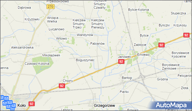 mapa Kiełczewek, Kiełczewek na mapie Targeo