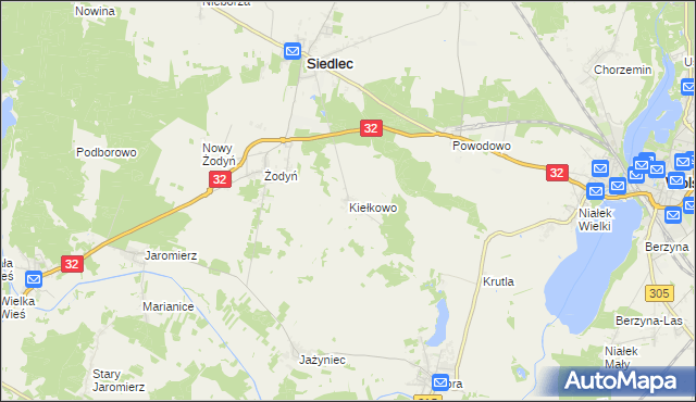mapa Kiełkowo, Kiełkowo na mapie Targeo