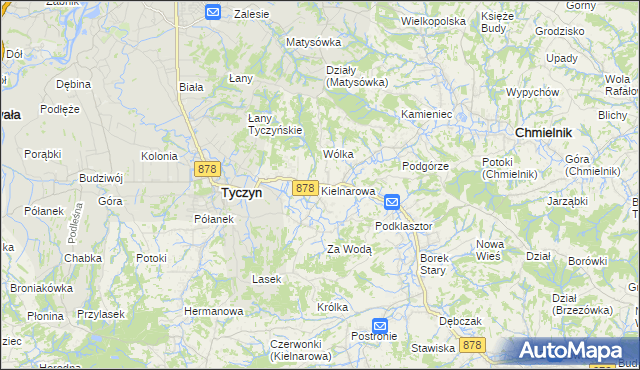 mapa Kielnarowa, Kielnarowa na mapie Targeo