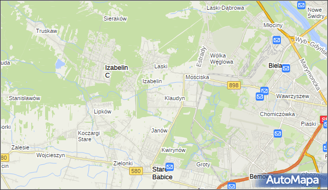 mapa Klaudyn, Klaudyn na mapie Targeo