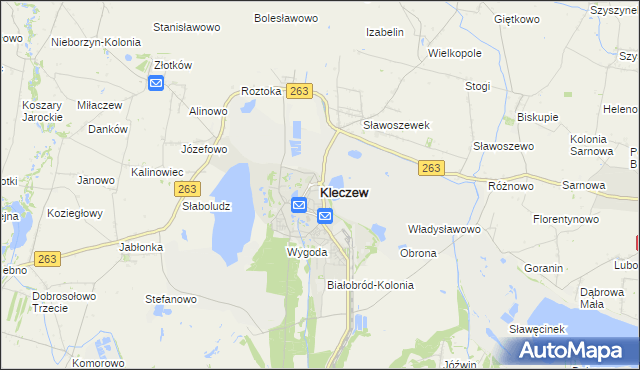mapa Kleczew, Kleczew na mapie Targeo
