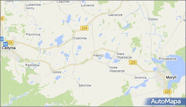 mapa Klępicz, Klępicz na mapie Targeo