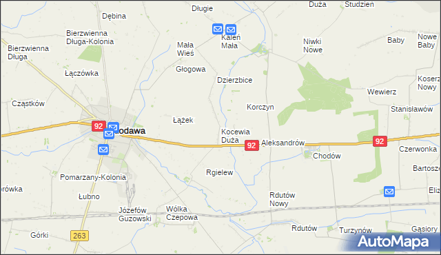 mapa Kocewia Duża, Kocewia Duża na mapie Targeo
