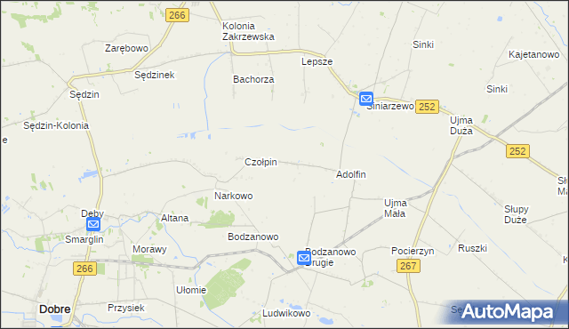mapa Kolonia Bodzanowska, Kolonia Bodzanowska na mapie Targeo