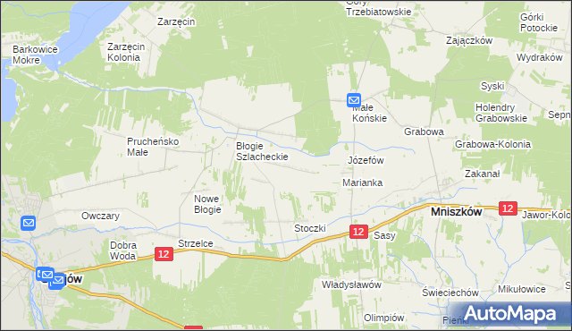 mapa Konstantynów gmina Mniszków, Konstantynów gmina Mniszków na mapie Targeo