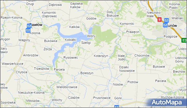 mapa Kotarszyn, Kotarszyn na mapie Targeo