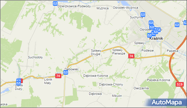 mapa Kowalin, Kowalin na mapie Targeo