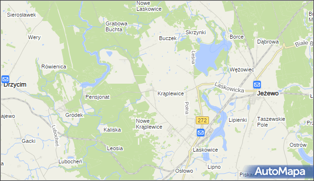 mapa Krąplewice, Krąplewice na mapie Targeo