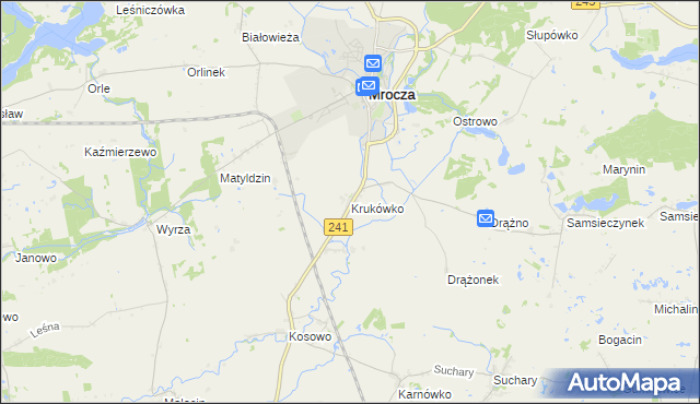 mapa Krukówko, Krukówko na mapie Targeo