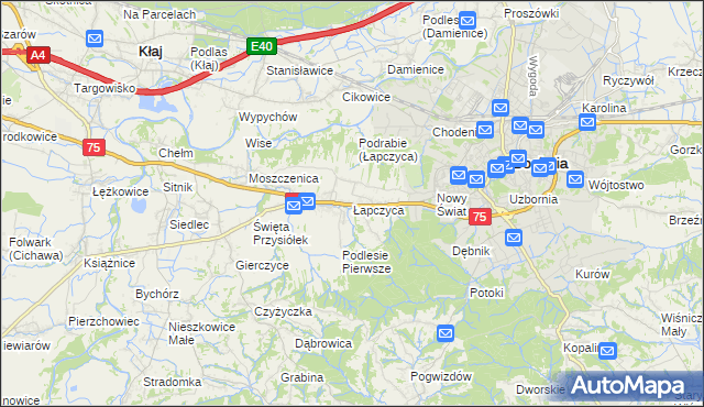 mapa Łapczyca, Łapczyca na mapie Targeo