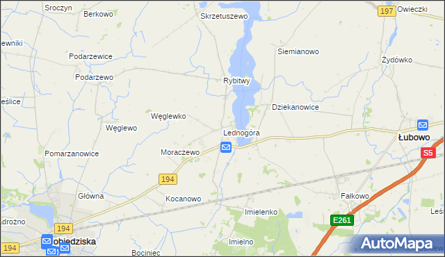 mapa Lednogóra, Lednogóra na mapie Targeo